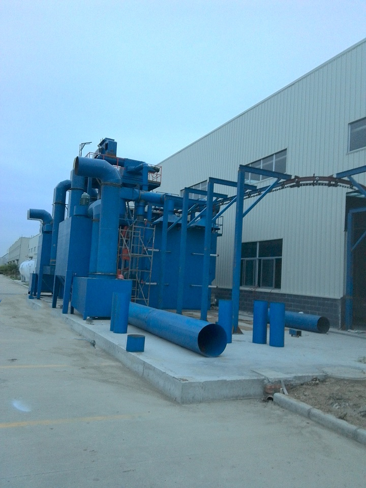 懸鏈通過式拋丸機(jī)交付現(xiàn)場